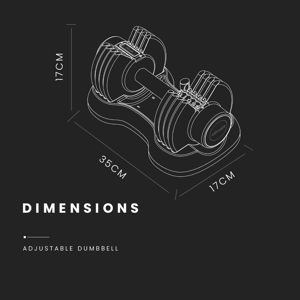 12.5kg Adjustable Weight Dumbbell, for Home Gym Fitness Training