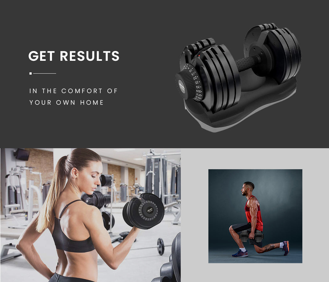 32.5kg Single Adjustable Weight Dumbbell, for Home Gym Fitness Training