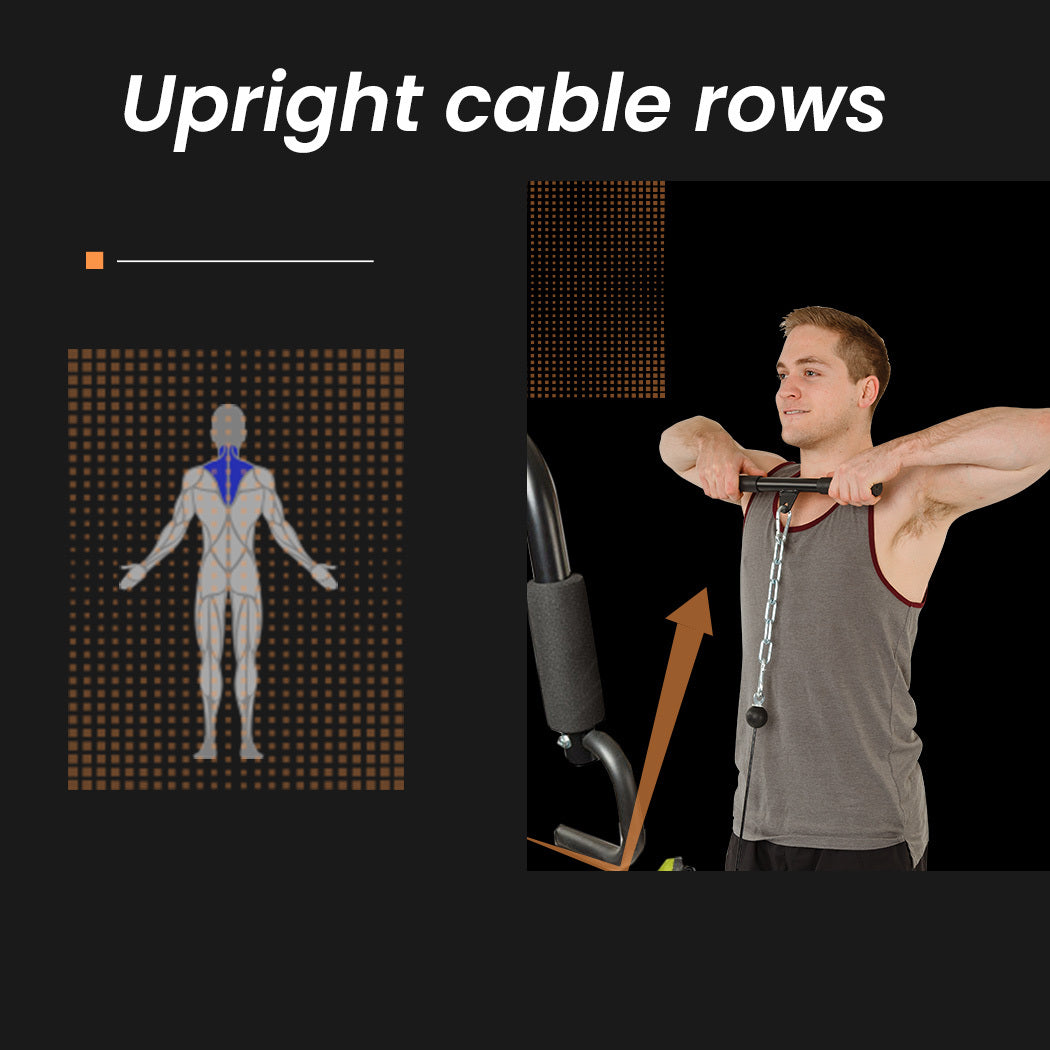 Multi-Station Home Gym Set with 98lbs Weight Plates- M8000