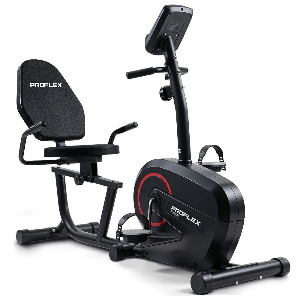 Magnetic Recumbent Exercise Bike, LCD Display, Heart Rate Sensors, Adjustable Seat, 8-Level Resistance, Comfortable Seated Home Cardio Fitness Machine