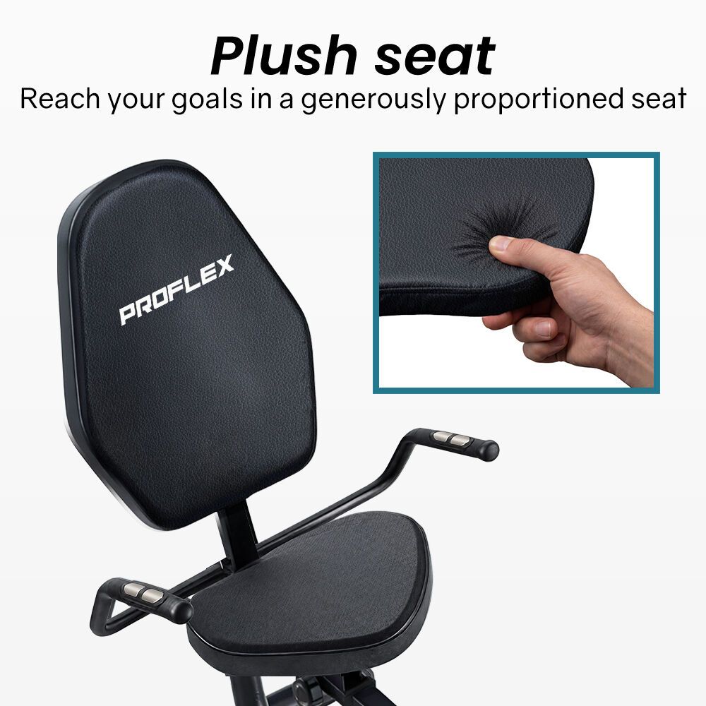 Magnetic Recumbent Exercise Bike, LCD Display, Heart Rate Sensors, Adjustable Seat, 8-Level Resistance, Comfortable Seated Home Cardio Fitness Machine