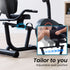 Magnetic Recumbent Exercise Bike, LCD Display, Heart Rate Sensors, Adjustable Seat, 8-Level Resistance, Comfortable Seated Home Cardio Fitness Machine
