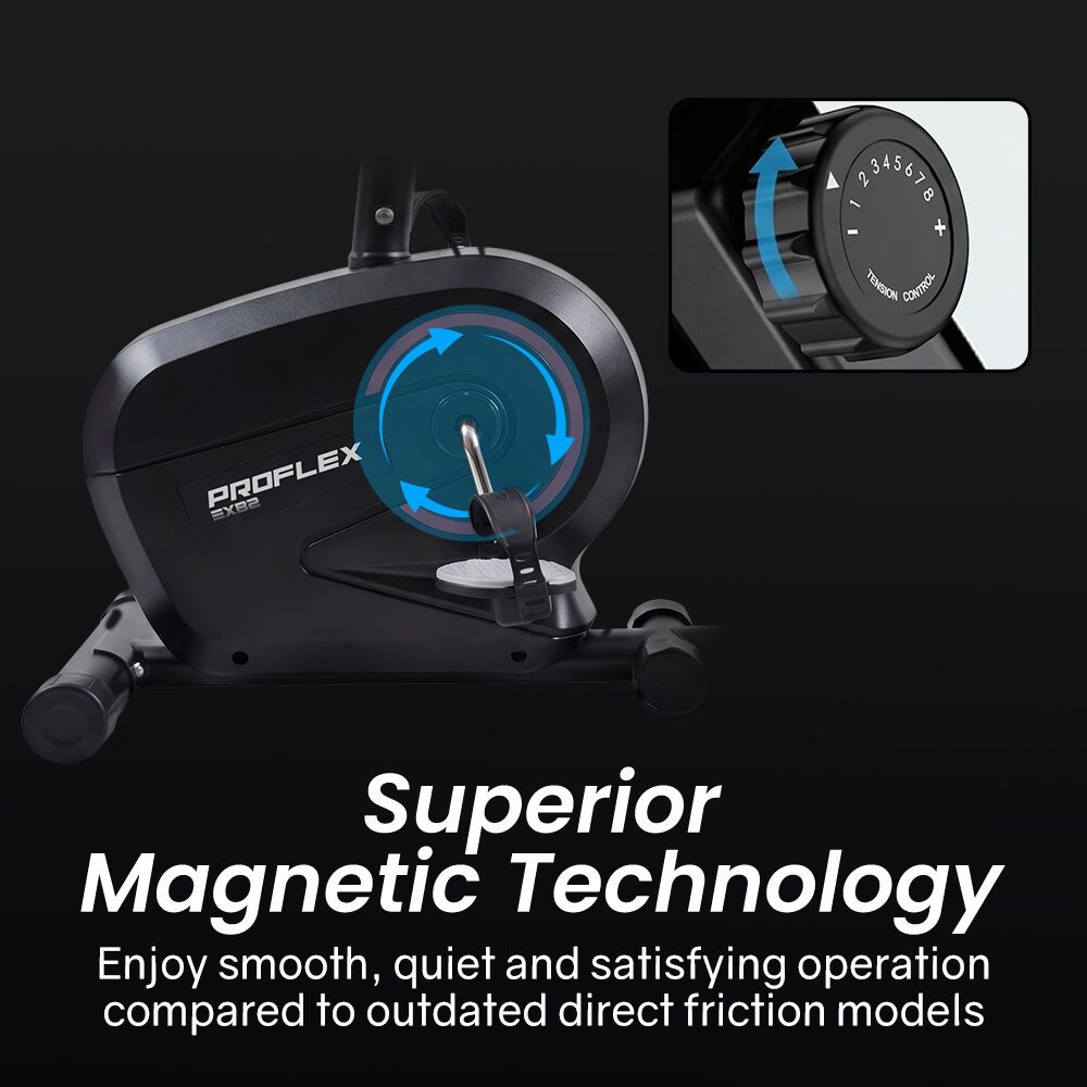 Magnetic Recumbent Exercise Bike, LCD Display, Heart Rate Sensors, Adjustable Seat, 8-Level Resistance, Comfortable Seated Home Cardio Fitness Machine