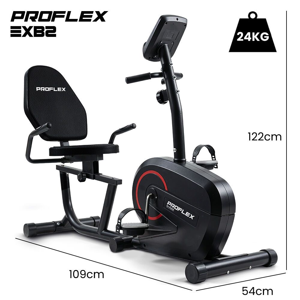 Magnetic Recumbent Exercise Bike, LCD Display, Heart Rate Sensors, Adjustable Seat, 8-Level Resistance, Comfortable Seated Home Cardio Fitness Machine