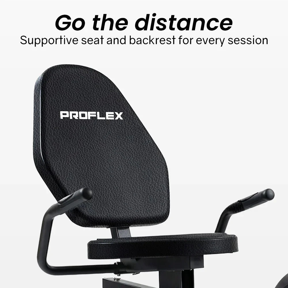 Magnetic Recumbent Exercise Bike, LCD Display, Heart Rate Sensors, Adjustable Seat, 8-Level Resistance, Comfortable Seated Home Cardio Fitness Machine