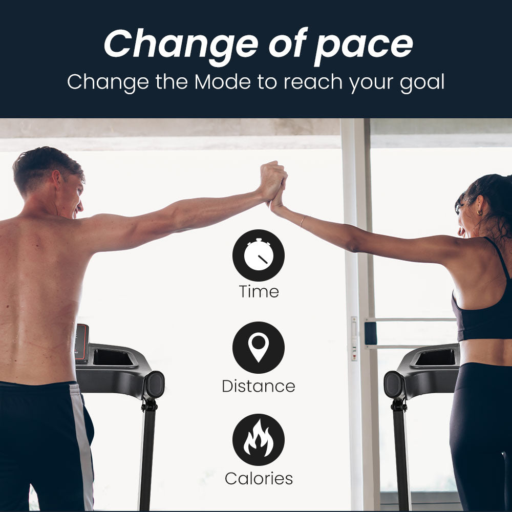 TRX3 Electric Treadmill, Compact Size, Foldable, USB/MP3, Pulse Sensors