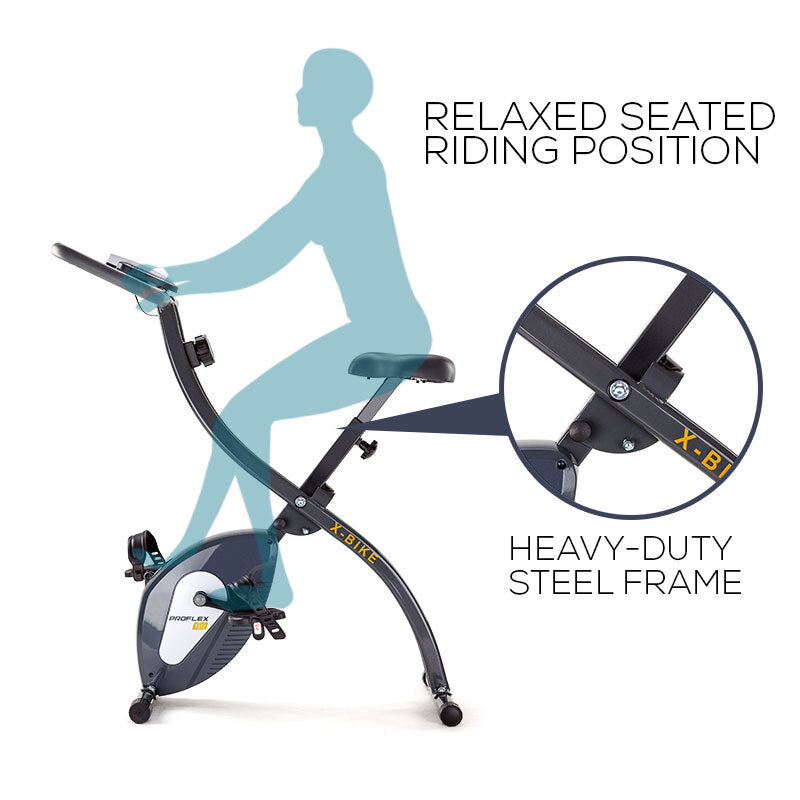 Folding Magnetic Exercise X-Bike - Bicycle Cycling Flywheel Fitness