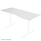 FORTIA 150x70cm Desktop, for a Height Adjustable Desk, Arched Front Design, Premium MDF, White
