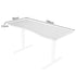 FORTIA 150x70cm Desktop, for a Height Adjustable Desk, Arched Front Design, Premium MDF, White