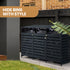 PlantCraft Triple Wood Wheelie Bins Storage Shed, 3 Door Garbage Rubbish Bin Enclosure