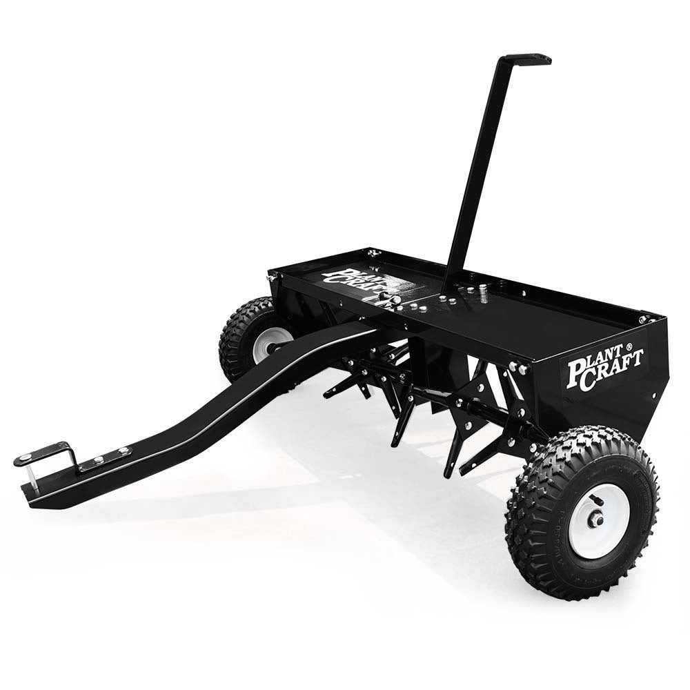 Tow Behind Plug Lawn Aerator 1m (40") Wide, Universal Hitch for Ride on Mower, Garden Tractor