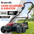 BAUMR-AG 370SX 40V SYNC Cordless Lawn Aerator & Scarifier, Skin Only, Brushless, Scarifying Blade and Dethatcher Rake Cartridges, 4 Depths