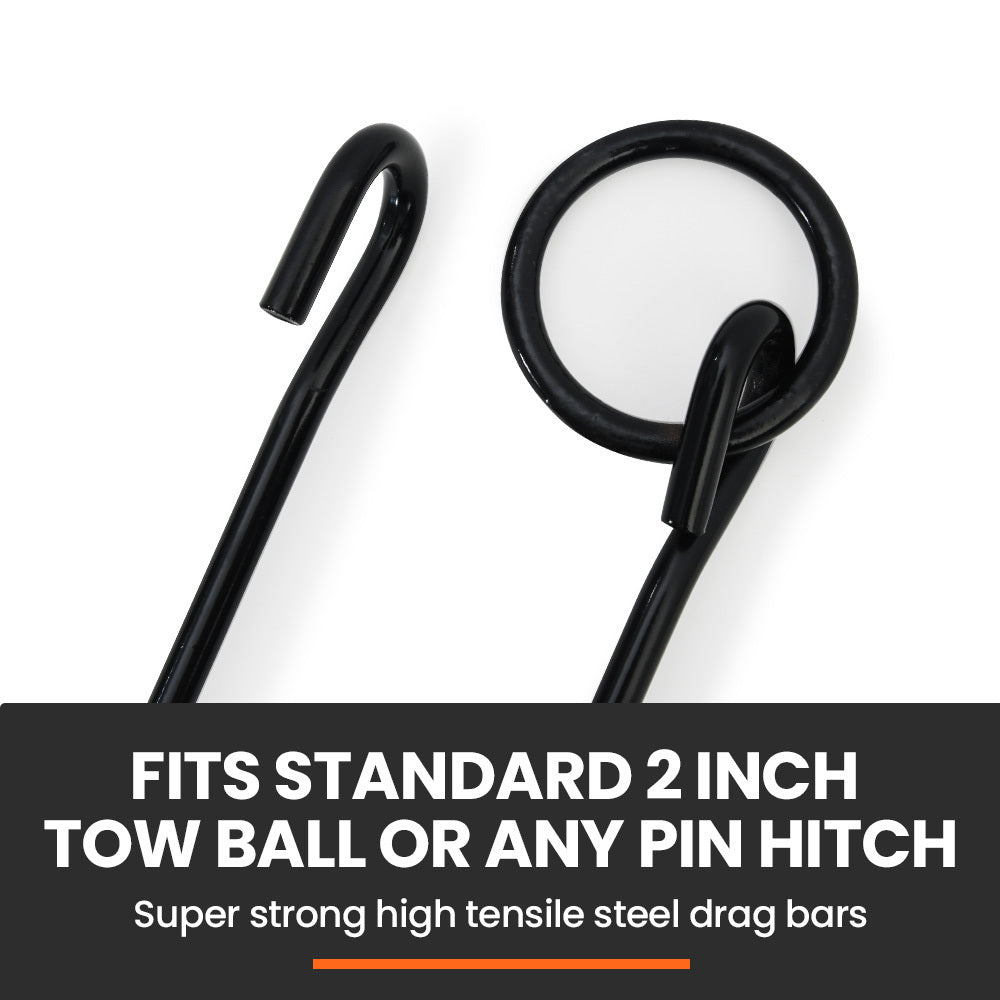 Tow Behind Drag Harrow Rake, 1.4m Wide, for Ride-on Mower LawnTractor on Pasture Paddock