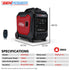 4.7kW Peak 3.8kW Inverter Generator, Push Button & Remote Start, Portable w/ Wheels, Camping, Backup, Mobile A/C