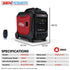 4.7kW Peak 3.8kW Inverter Generator, Push Button & Remote Start, Portable w/ Wheels, Camping, Backup, Mobile A/C