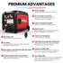 6.2kW Peak 6.0kW Inverter Generator, Push Button & Remote Start, 15L Tank, Portable w/ Wheels, Camping, Backup