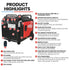 GENPOWER 8.5kW Peak 8.2kW Inverter Generator, Push Button & Remote Start, ATS Compatible, RCD, Portable w/ Wheels, 27L Fuel Tank, Grid Power Home Backup