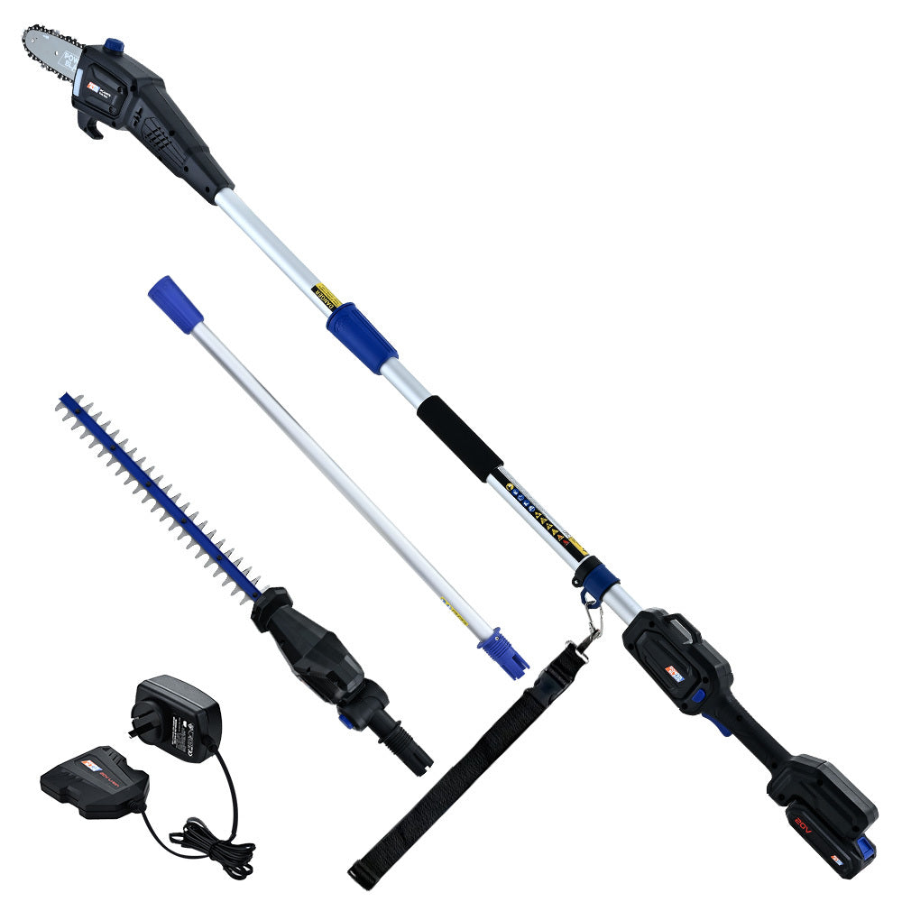 POWERBLADE 20V Cordless Pole Saw & Hedge Trimmer Combo, 8