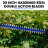 POWERBLADE 20V Cordless Pole Saw & Hedge Trimmer Combo, 8" Chainsaw Pruner & 20" Hedger, Telescopic Handle, Battery and Fast Charger Kit