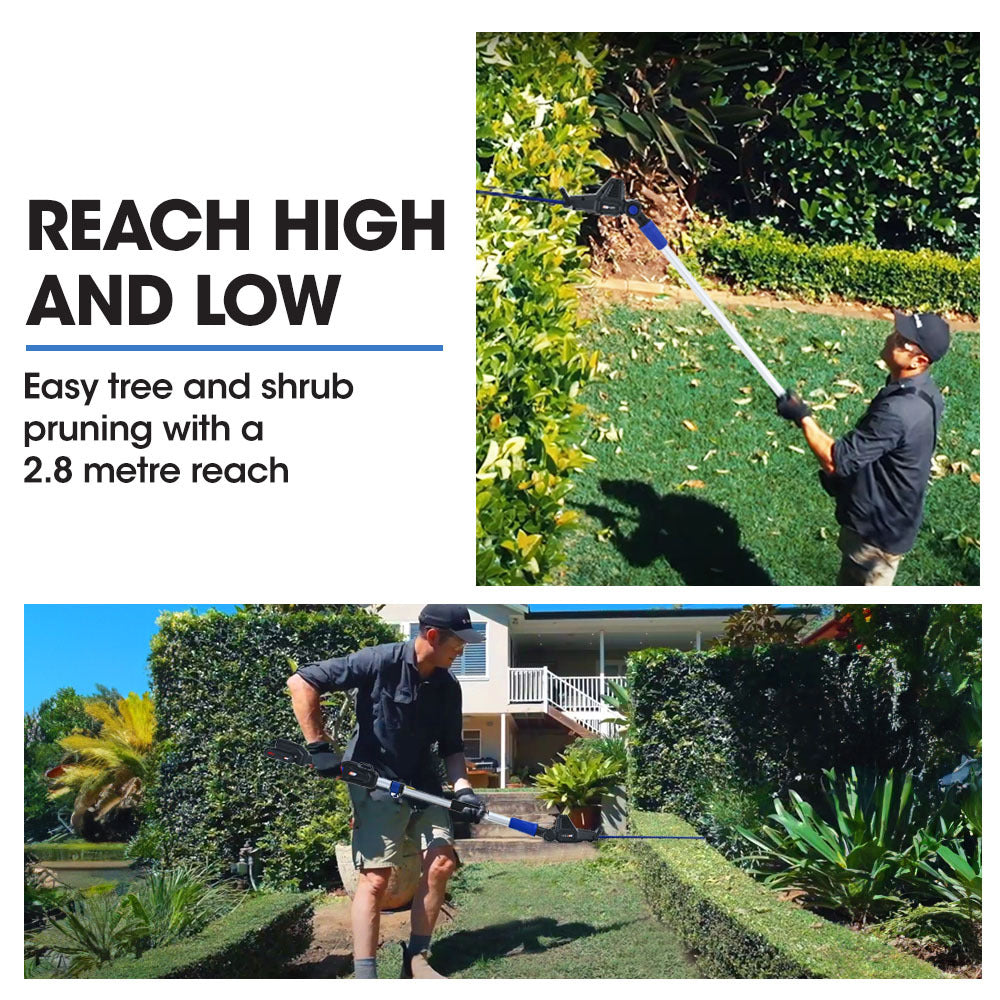 POWERBLADE 20V Cordless Pole Saw & Hedge Trimmer Combo, 8