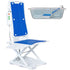 Motorised Bath Lift Chair, Electric Battery Operated Reclining Seat, Bathing for Elderly & Disabled, 136kg Capacity Blue