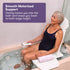 EQUIPMED Motorised Bath Lift Chair, Electric Battery Operated Reclining Seat, Bathing Aid for Elderly & Disabled, 136kg Capacity White