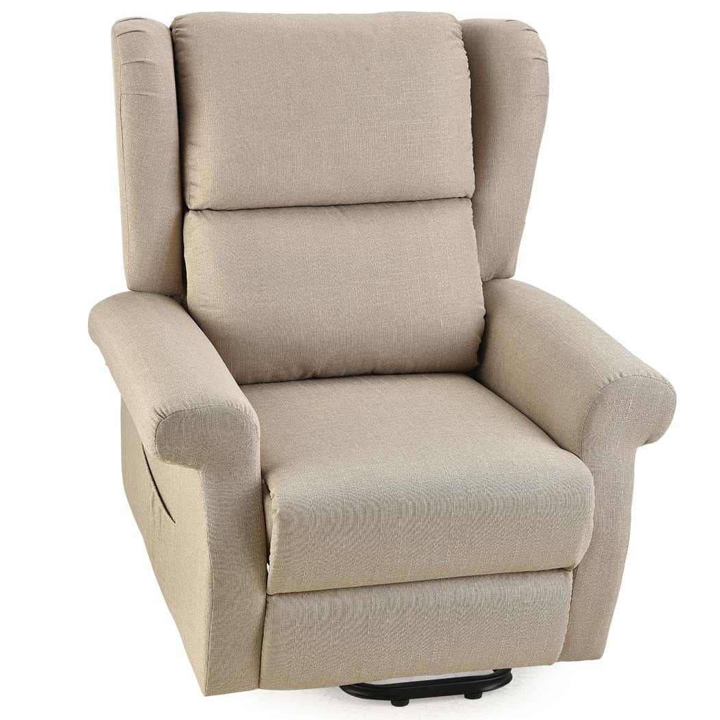 Electric Recliner Lift Heat Chair for Elderly, Massage, Heat Therapy, Aged Care, Beige