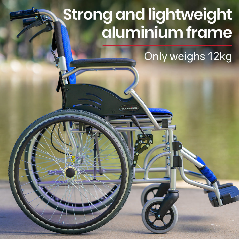 EQUIPMED Folding Aluminium Wheelchair, 20