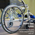 EQUIPMED Folding Aluminium Wheelchair, 20" Wheels, Park Brakes, 100kg Capacity, Blue