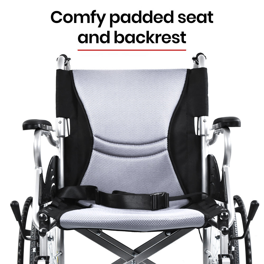 EQUIPMED Folding Aluminium Wheelchair, 20