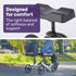 EQUIPMED Knee Scooter Walker, Disc Brake - Suspension Bag - Broken Leg Ankle Foot Mobility - Crutches Alternative -