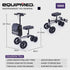 EQUIPMED Knee Scooter Walker, 10 inch Tyres Dual Brakes Bag - Broken Leg Ankle Foot Mobility - Crutches Alternative - Titanium colour