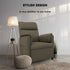 FORTIA Electric Armchair Recliner, Single Fabric Chair, Biege