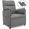 FORTIA Electric Armchair Recliner, Single Fabric Chair, Grey