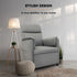 FORTIA Electric Armchair Recliner, Single Fabric Chair, Grey