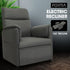 FORTIA Electric Armchair Recliner, Single Fabric Chair, Grey