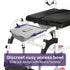 Equipmed Commode Shower Chair, Over Toilet or Bedside 136kg Capacity Aluminium frame with Wheels, Black