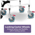 Commode Shower Chair, Over Toilet or Bedside 136kg Capacity Aluminium frame with Wheels, Black