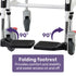 Commode Shower Chair, Over Toilet or Bedside 136kg Capacity Aluminium frame with Wheels, Black