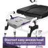 Commode Shower Chair, Over Toilet or Bedside 136kg Capacity Aluminium frame with Wheels, Black