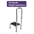Equipmed Bath and Shower Assistance Step Mobility Aid, 150kg Max Capacity, with Handle Height Adjustment