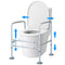 Over Toilet Support Frame Safety Grab Aid Rail, 125kg Capacity, Adjustable Height and Width
