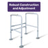 Over Toilet Support Frame Safety Grab Aid Rail, 125kg Capacity, Adjustable Height and Width