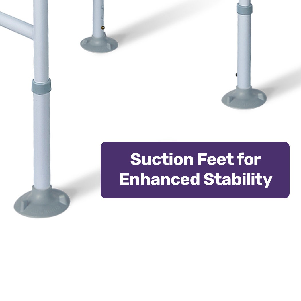 Over Toilet Support Frame Safety Grab Aid Rail, 125kg Capacity, Adjustable Height and Width