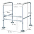 Over Toilet Support Frame Safety Grab Aid Rail, 125kg Capacity, Adjustable Height and Width