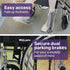 Equipmed Folding Manual Wheelchair Self Propelled, 24" Rear Wheels, Chrome Steel Frame, 46cm Wide Seat, 100kg Capacity, Park Brakes