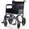 Folding Transit Manual Wheelchair, Attendant Propelled, Steel Frame, Wide Seat, Comfortable for S-XL, 114kg Capacity, Park Brakes, Transport