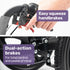 Equipmed Folding Transit Wheelchair, Lightweight Aluminium for Easy Transport, Grey