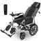 Power Electric Wheelchair, Long Range, Auto Recline, Lithium Battery, 16" Rear Wheels, Headrest, Folding, Grey/Black