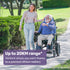 Power Electric Wheelchair, Wide Bariatric Chair, Comfortable for S-XL, Long Range, Recline Adjustment, Lithium Battery, 16'' Wheels, Headrest, Folding